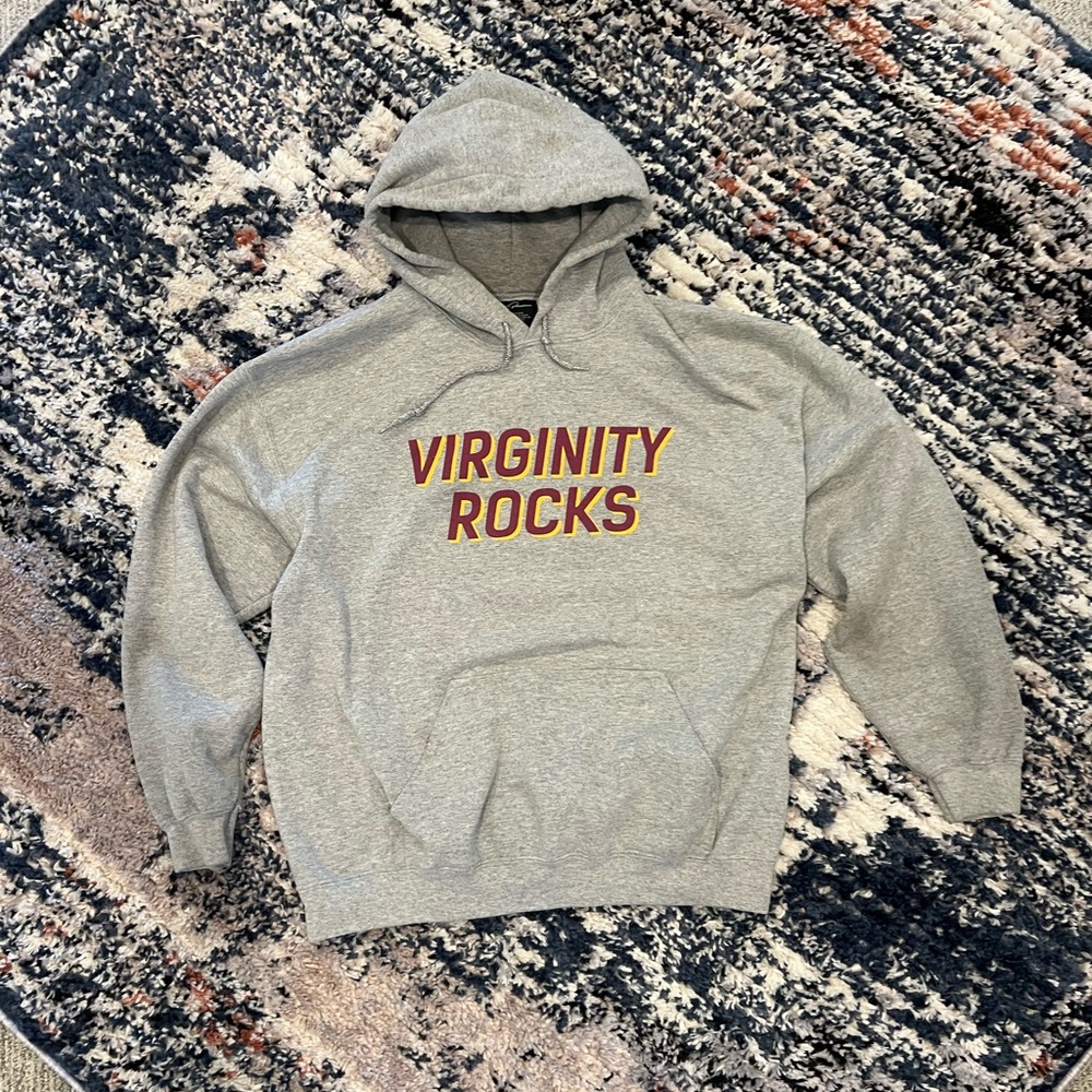 Danny Duncan Hoodie Men Large Light Gray Virginity Rocks Sweatshirt Pullover